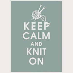 kepp calm and knit on