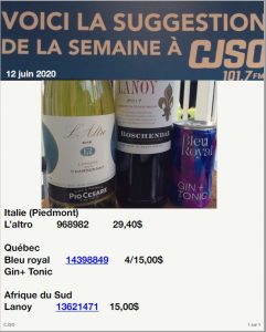 Chronique 12 juin 2020