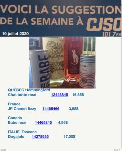 Chronique 10 juillet 2020