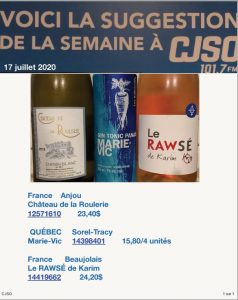 Chronique 17 juillet 2020