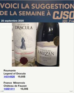 Chronique 25 septembre 2020