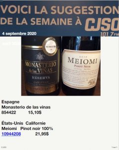 Chronique 4 septembre 2020