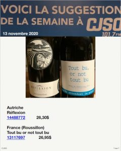 Chronique 13 novembre 2020