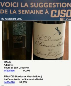 Chronique 20 novembre 2020