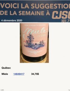 Chronique 4 décembre 2020